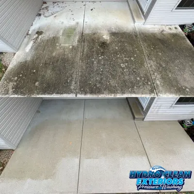 Before and after Concrete Cleaning image