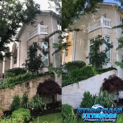 Before and after House Washing image